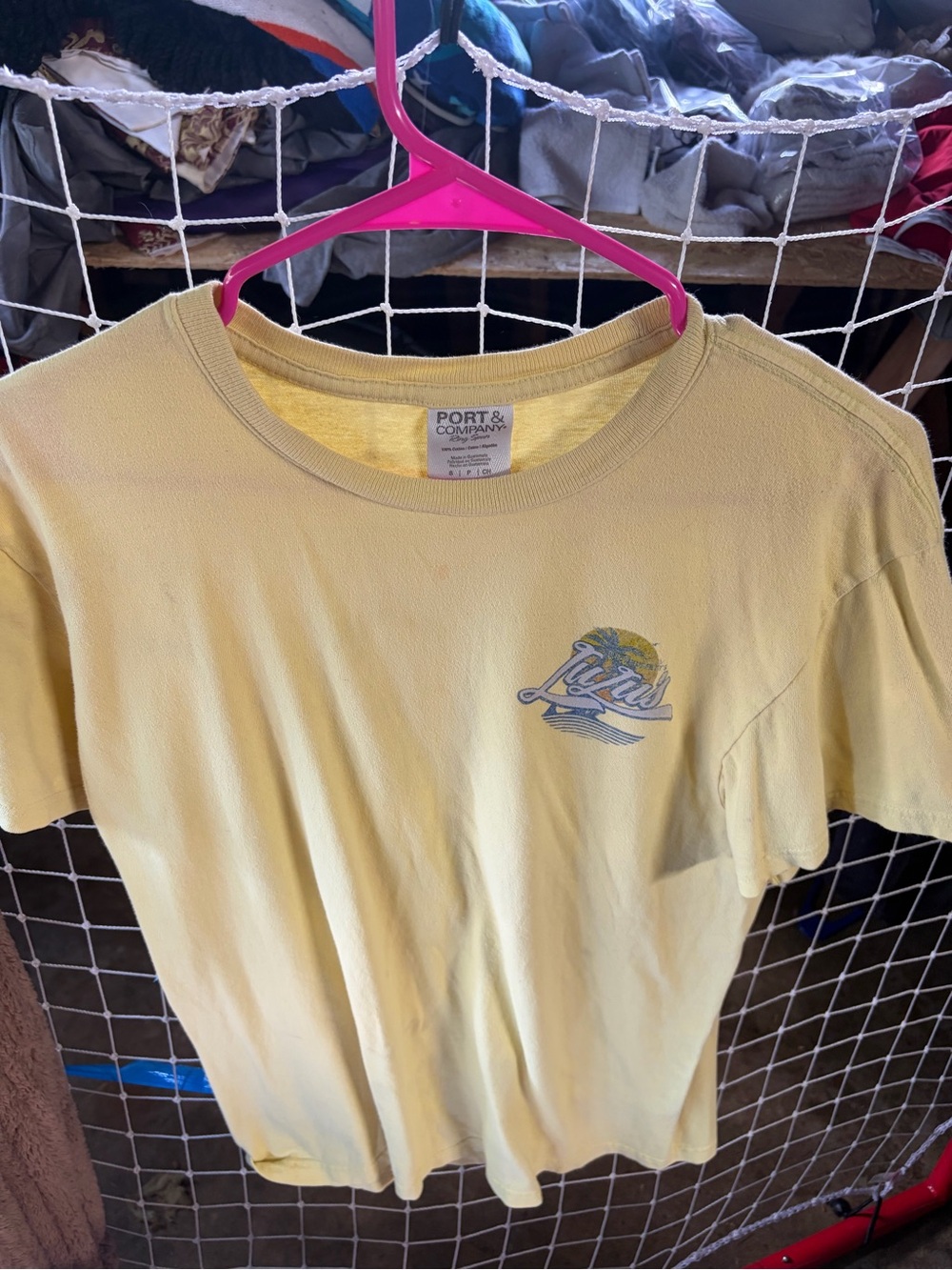 Lulu's Yellow Short Sleeve Tee with Palm Graphic